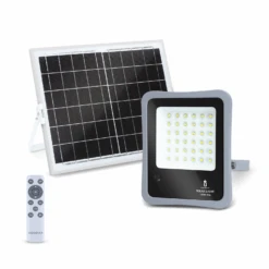 Aigostar Foco Proyector LED Solar Con Mando A Distancia, 100W, 6500K IP65