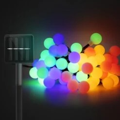 Aigostar Guirnaldas Luces Exterior Solar, 12m De RGB, 8 Modos, IP65