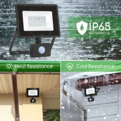 Aigostar 30W Foco LED Con Sensor Movimiento,2700LM IP65 6500K -Jardín Series Tienda b198843215357aa8