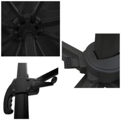 Paraguas Molokai Cuadrado 3x3m Negro + Funda -Jardín Series Tienda b4a8ae149ea89b13