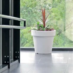 Prosperplast Maceta LEXO ROUND 212L 800x800x740 Gris Piedra -Jardín Series Tienda b6811582d21d5f0b