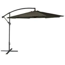 Sombrilla Excéntrica Oahu Redondo 3,50m De Diámetro Color Gris