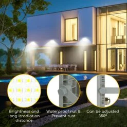 Aigostar Focos LED Exterior 20W 4000K 1800LM IP65, 2 Piezas -Jardín Series Tienda c148d431bab015f1