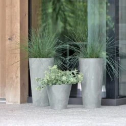 Prosperplast Maceta TUBUS BETON EFFECT 28,5L 400x400x373 Antracita -Jardín Series Tienda ceca7766eac4d6fc