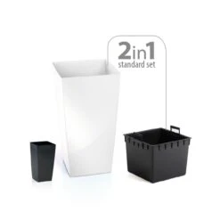 WellHome Pack 3 Macetas Altas Urbi Square Blanco 11,4/16,3/19 L 9 WellHome Pack 3 Macetas Altas Urbi Square Blanco 11,4/16,3/19 L -Jardín Series Tienda db4697d0fa725c67