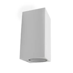Aplique De Pared Exterior 2 Luces Classic Rectangular Blanco 2xGU10 IP44 Wonderlamp -Jardín Series Tienda e16757faad6c4e39
