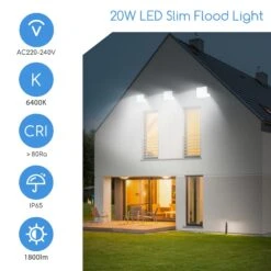 Aigostar Focos Led Exterior, 20W 6400K Led Focos Exterior, 1800LM IP65 -Jardín Series Tienda e7168f7e5196fdde