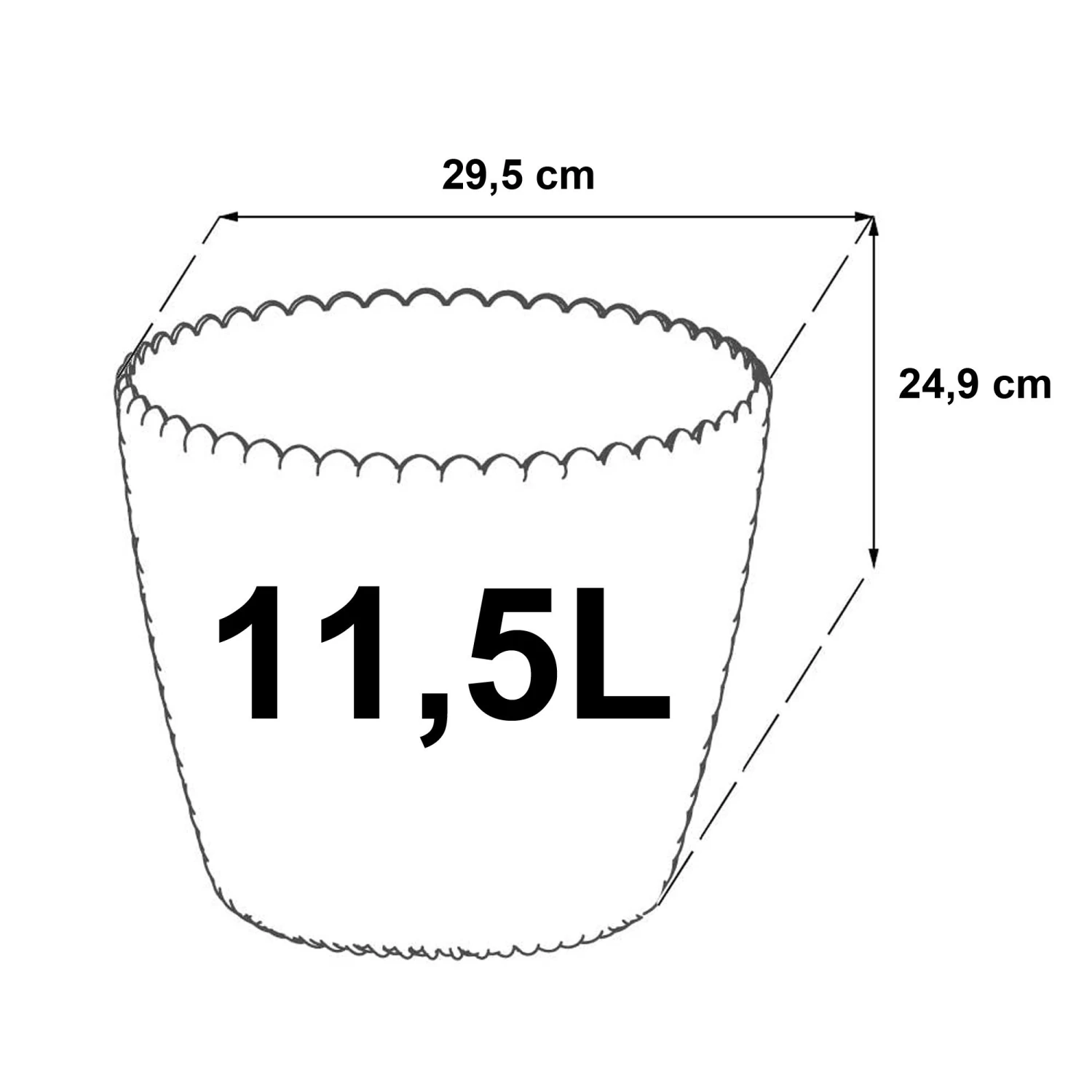 WellHome Pack 2 Macetas Redondas Splofy ø29,5x24,9 Cm Gris 6 WellHome Pack 2 Macetas Redondas Splofy ø29,5x24,9 Cm Gris - Imagen 4